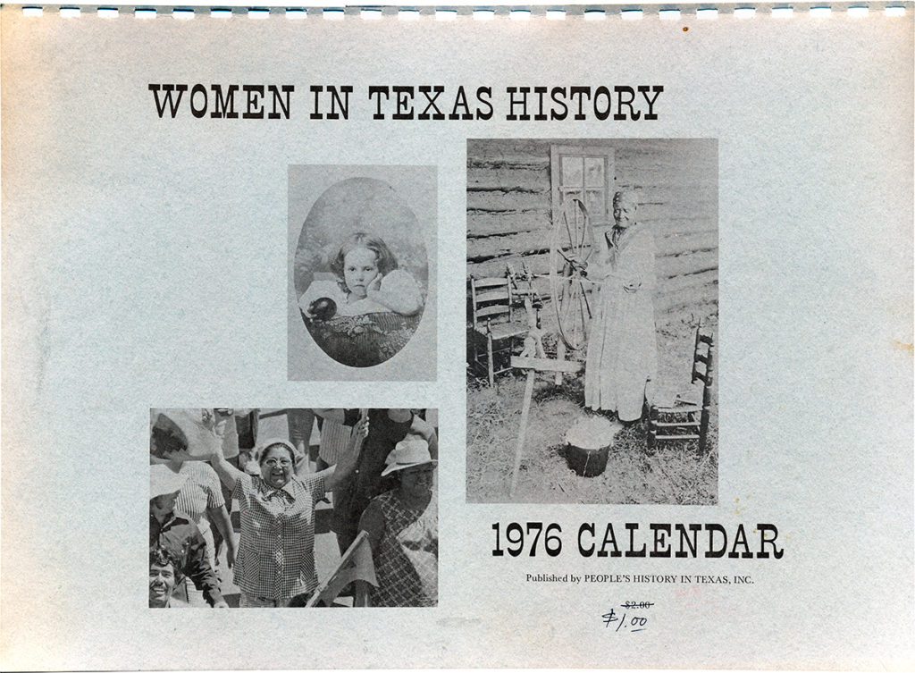 Women In Texas History Calendar