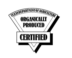 Texas Department of Agriculture Organic Black and White Label